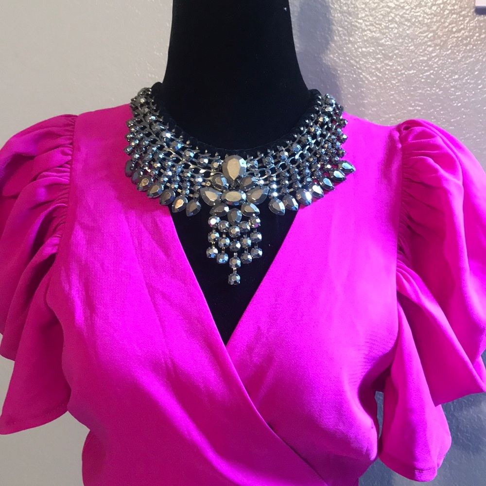 Silver statement necklace